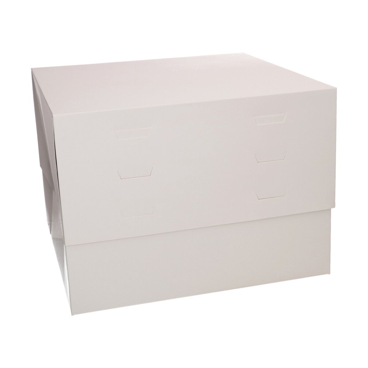 Wilton höhenverstellbare weiße Tortenbox zusammengebaut