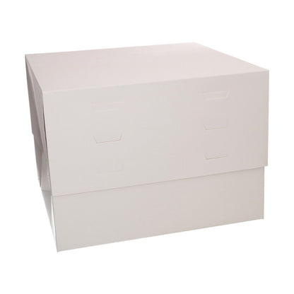 Wilton höhenverstellbare weiße Tortenbox zusammengebaut