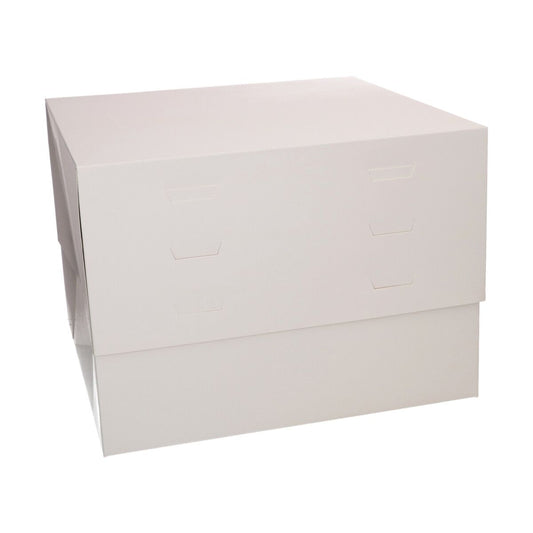Wilton höhenverstellbare weiße Tortenbox zusammengebaut
