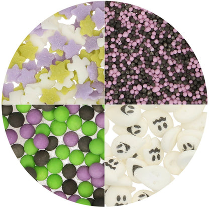 Wilton 4-in-1 Sprinkle Mix Spooky Halloween Streuselansicht