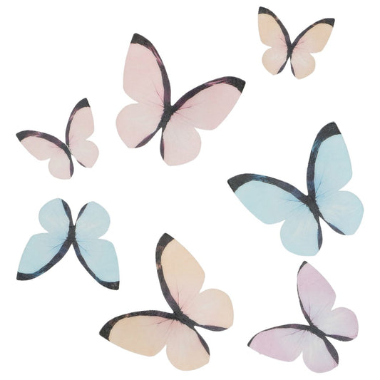 Wilton essbare Oblatendekorationen Schmetterlinge Pastel