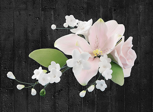 Zucker-Blumenbouquet - Rose & Lilie – Bild 1