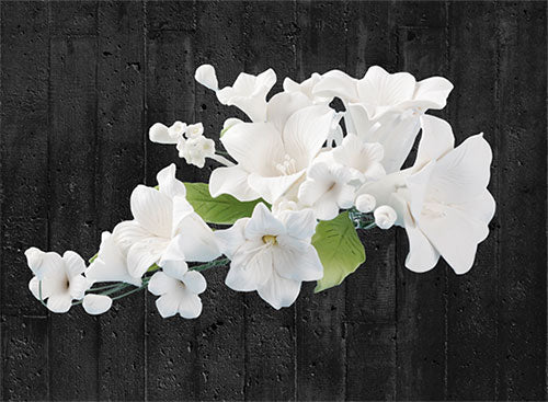 Zucker-Blumenbouquet Lilien Weiß – Bild 1