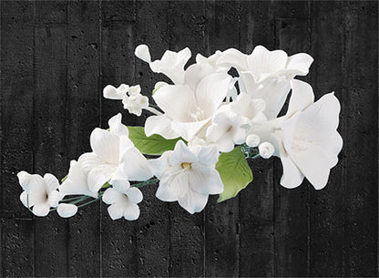Zucker-Blumenbouquet Lilien Weiß – Bild 1