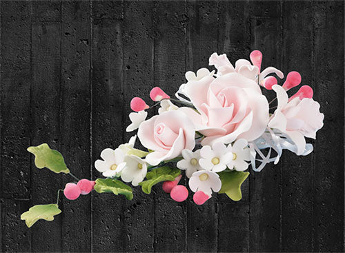 Zucker-Blumenbouquet Rose Pink – Bild 1