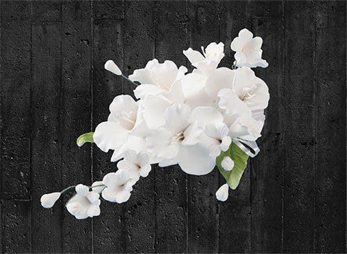 Zucker-Blumenbouquet Orchidee-Dendrobie weiß – Bild 1
