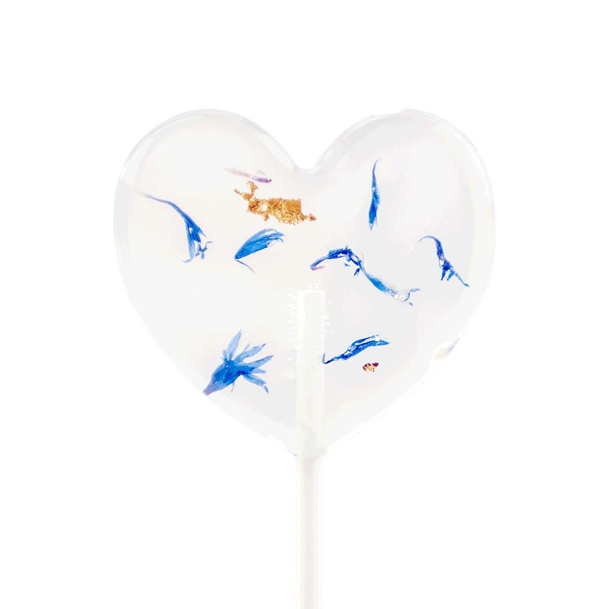 Blütenlolli Herzform Lady Luise blue Kornblumenblüten