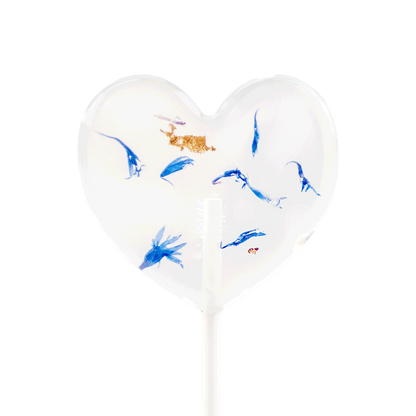 Blütenlolli Herzform Lady Luise blue Kornblumenblüten