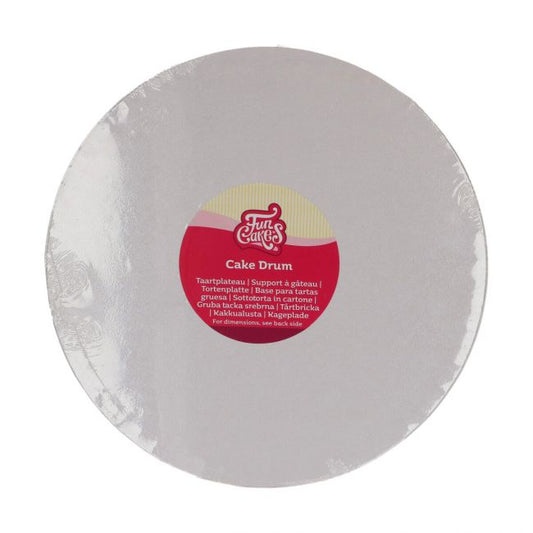 Cake Drum - Tortenplatten rund 27,5cm - Weiß