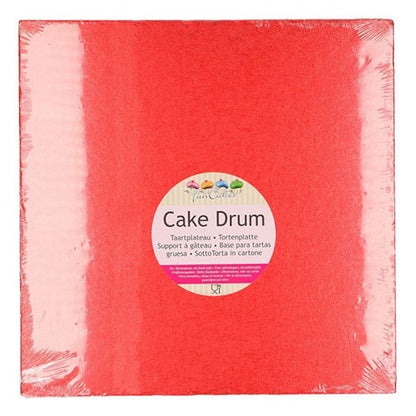 FunCakes Cake Drum - Tortenplatte - Quadratisch 30,5 cm Rot – Bild 2