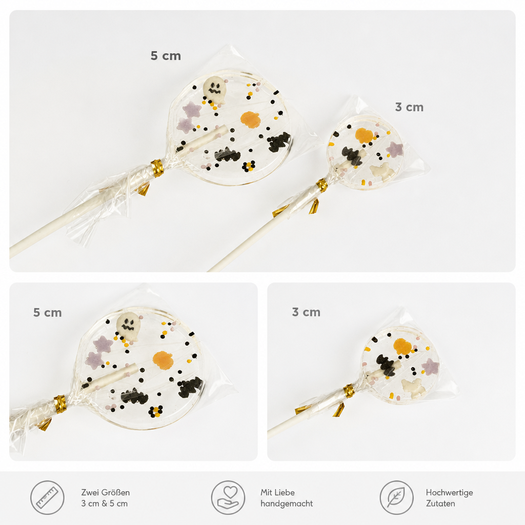 Halloween Lolli mit bunten Nonpareilles