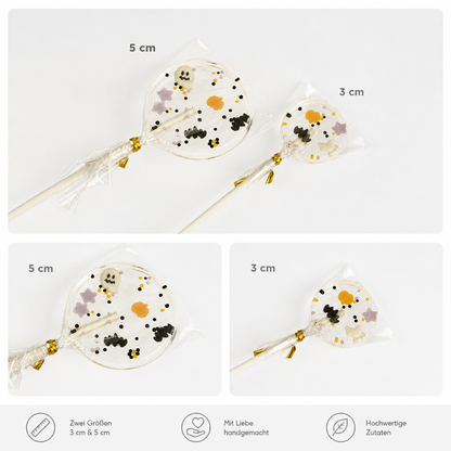Halloween Lolli mit bunten Nonpareilles