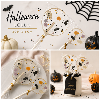 Halloween Lolli mit bunten Nonpareilles