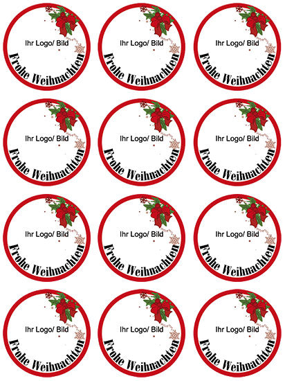 Weihnachtsoblate Motiv - Holly – Bild 2