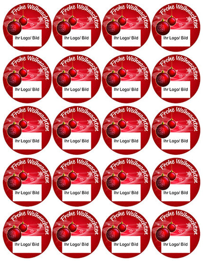 Weihnachtsoblate Motiv - Kugeln – Bild 1