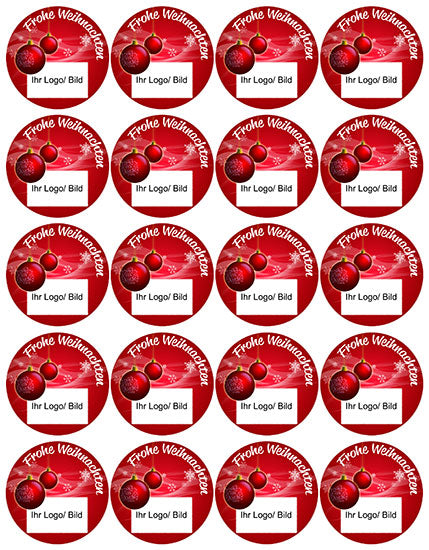 Weihnachtsoblate Motiv - Kugeln – Bild 1