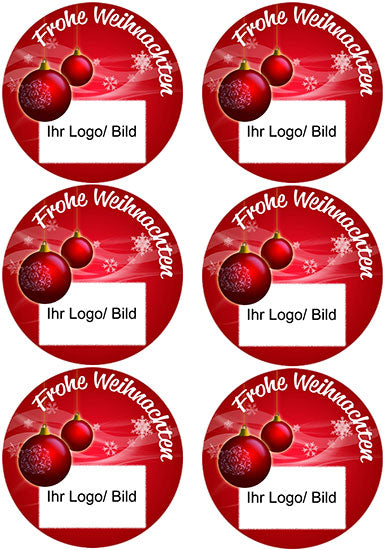 Weihnachtsoblate Motiv - Kugeln – Bild 3