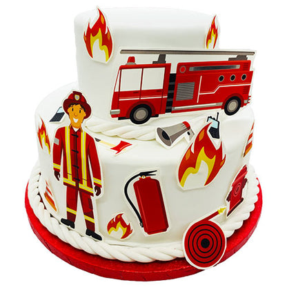Fondant Kuchen-Tattoo - Feuerwehr – Bild 1