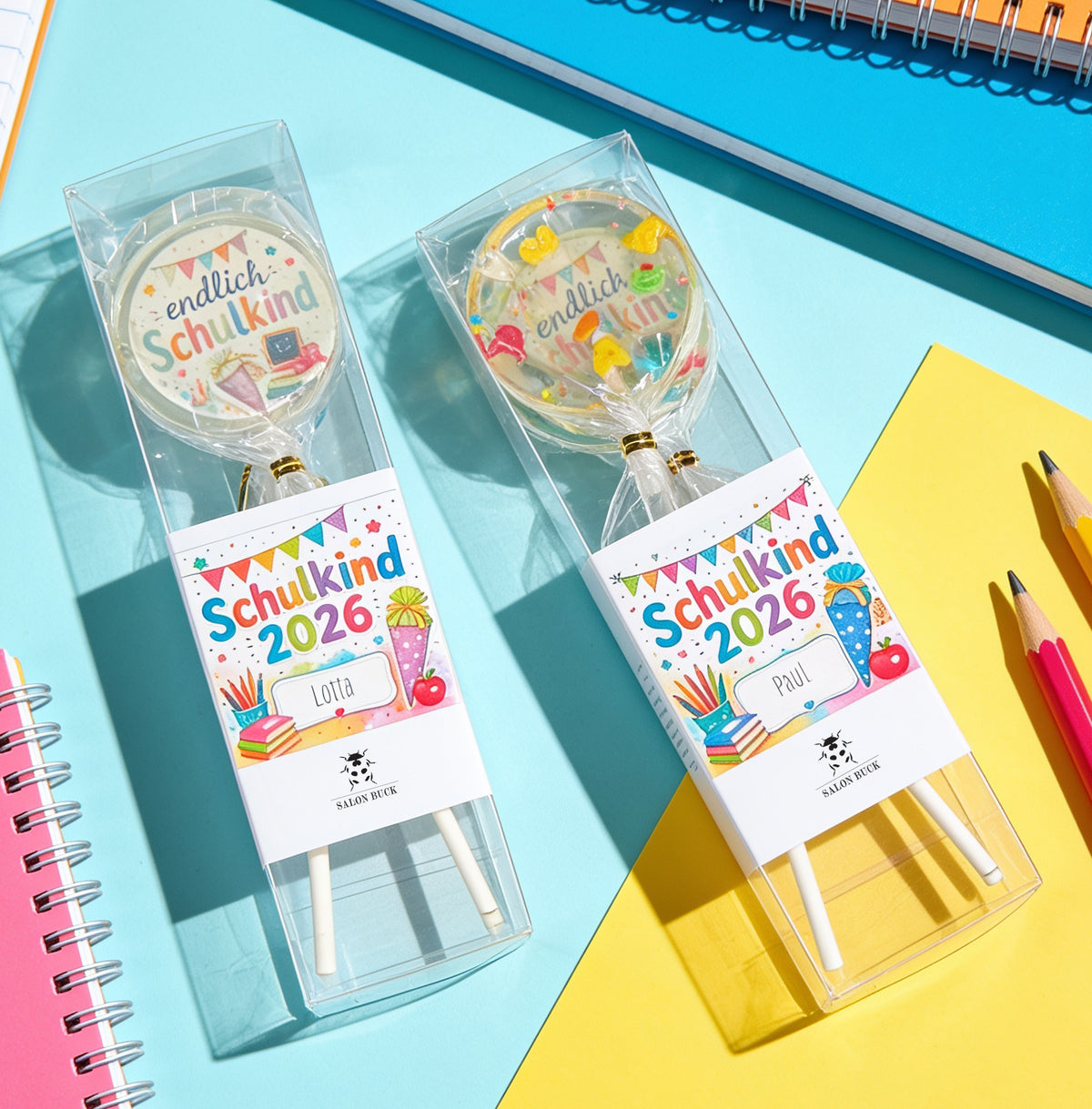 Lolli-Geschenkset Endlich Schulkind – Personalisiert mit Name – Bild 3
