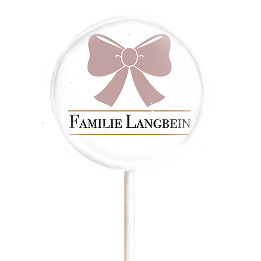 MotivLolli Familiengeschenk mit Familienname und farbiger Schleife