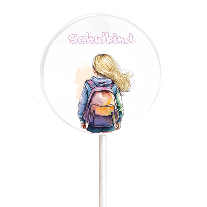 MotivLolli Schulkind Mädchen blonde Haare