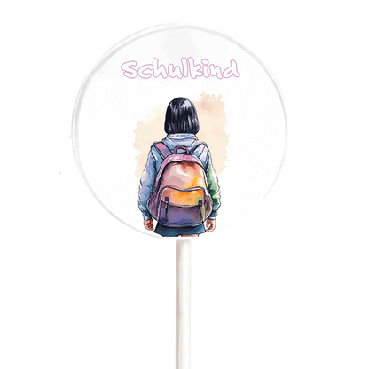 MotivLolli Schulkind Mädchen schwarze Haare