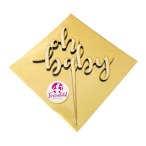 Holz Cake Topper - Oh Baby – Bild 2