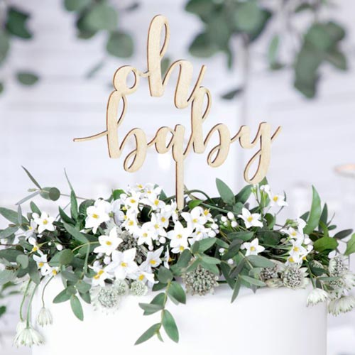 Holz Cake Topper - Oh Baby – Bild 3