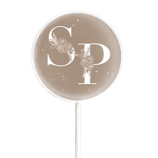 MotivLolli Parisienne in Goldbeige mit floralen Initialen