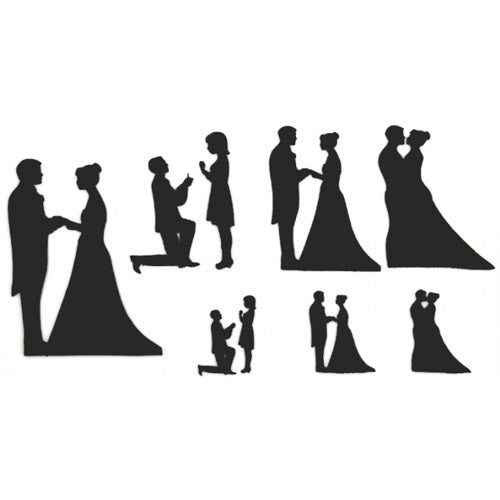 Patchwork Cutter Wedding Silhouette Set – Bild 5