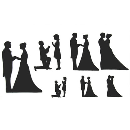 Patchwork Cutter Wedding Silhouette Set – Bild 5
