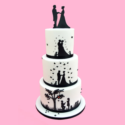 Patchwork Cutter Wedding Silhouette Set – Bild 1