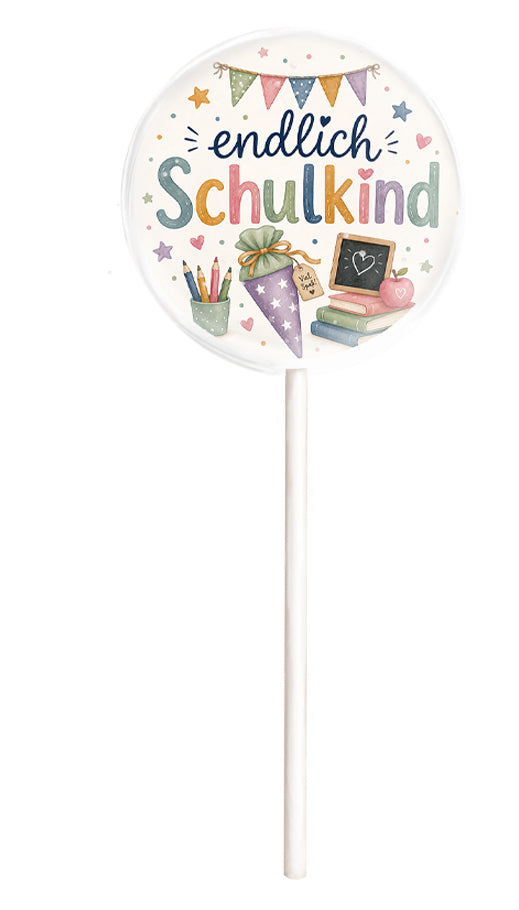 MotivLolli endlich Schulkind | Zuckertüte Blau oder Lila | Einschulung – Bild 2
