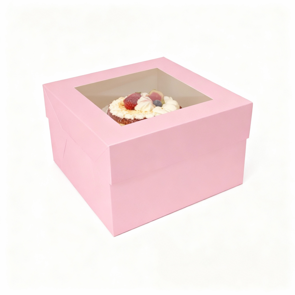 Simply Making Cake Box Window Light Pink 30 x 30 x 15 cm mit Torte