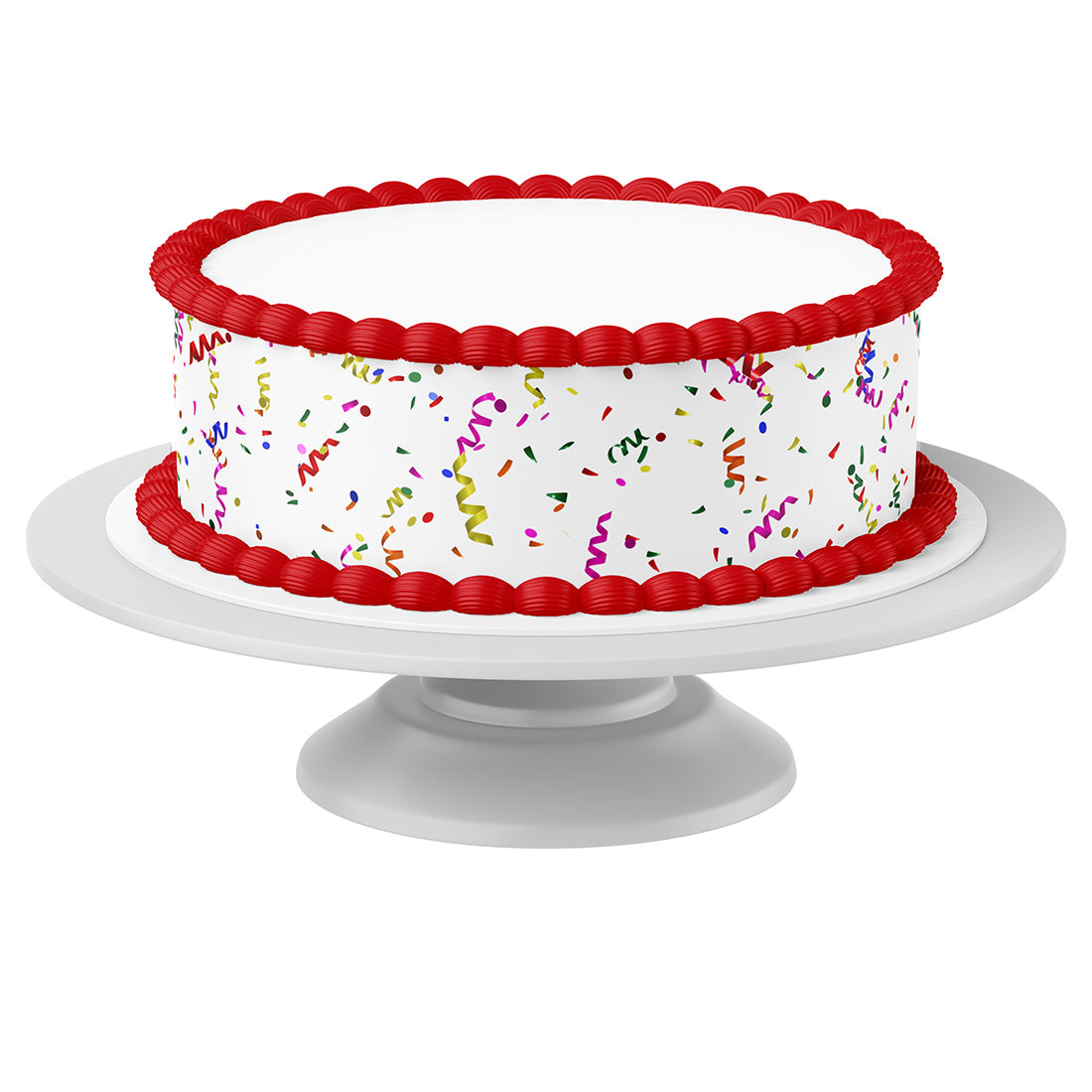 Tortenband Fasching um Torte auf Tortenständer