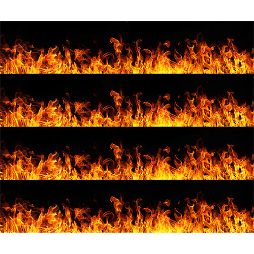 Tortenband schwarz mit realistischen Flammen