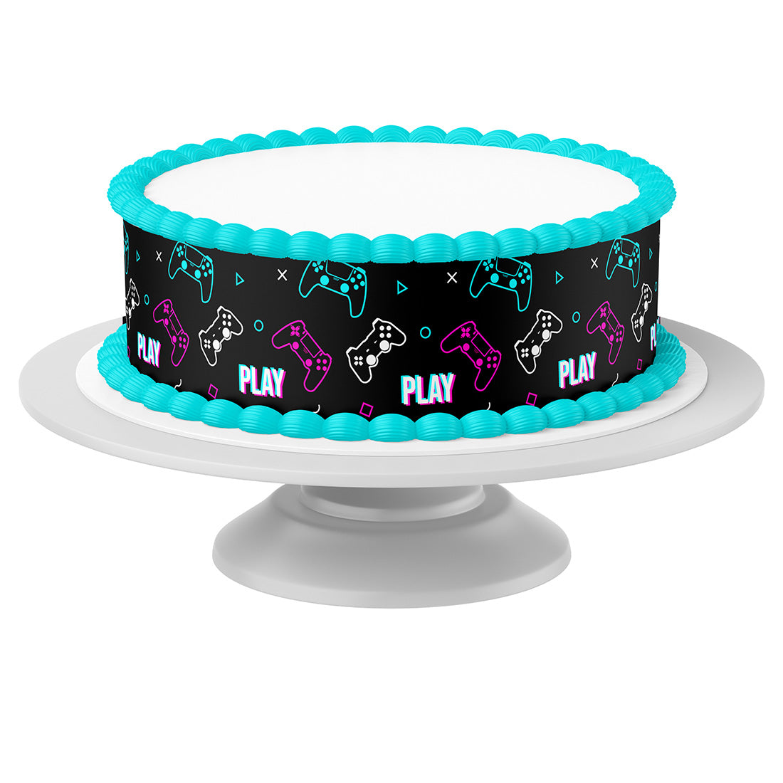 Tortenband um Torte auf Tortenständer