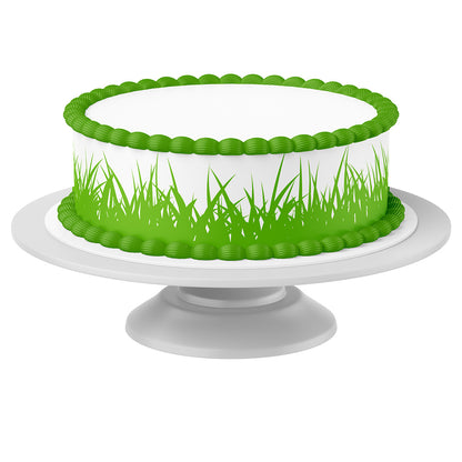 Tortenband Gras um Torte auf Tortenständer