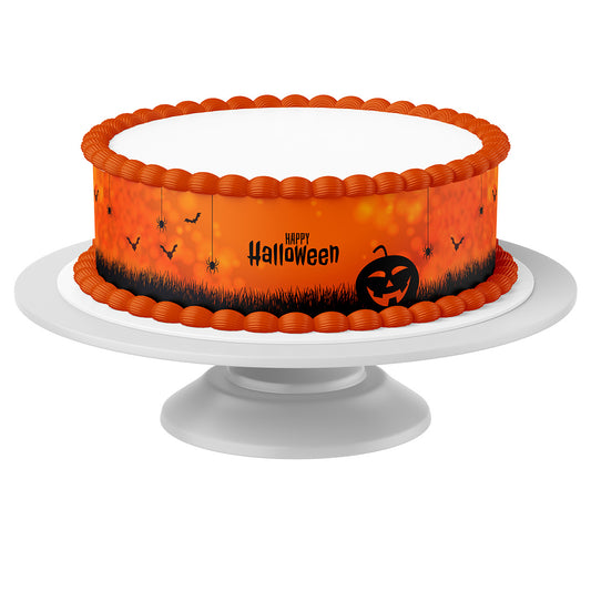 Tortenband Happy Halloween essbar- 4 Stück á 24cm x 5cm – Bild 1