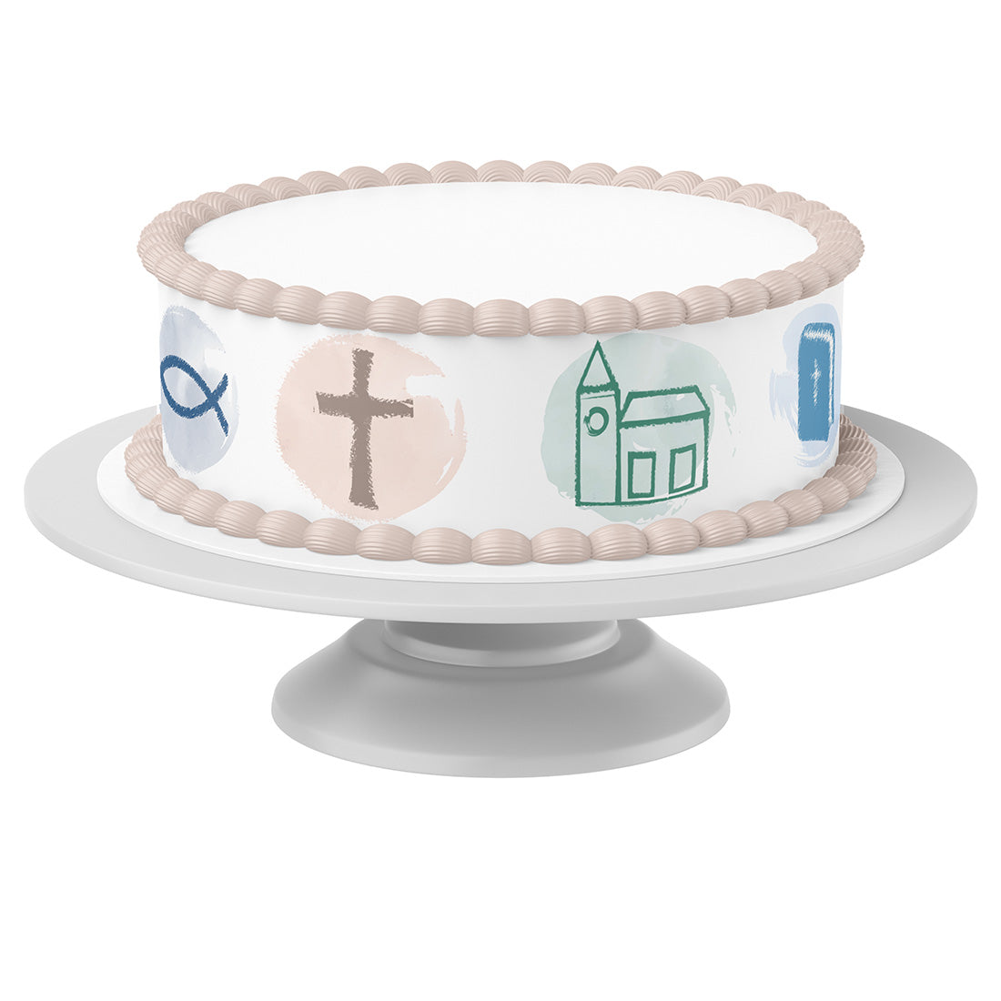 Tortenband Kommunion Konfirmation um Torte auf Tortenständer