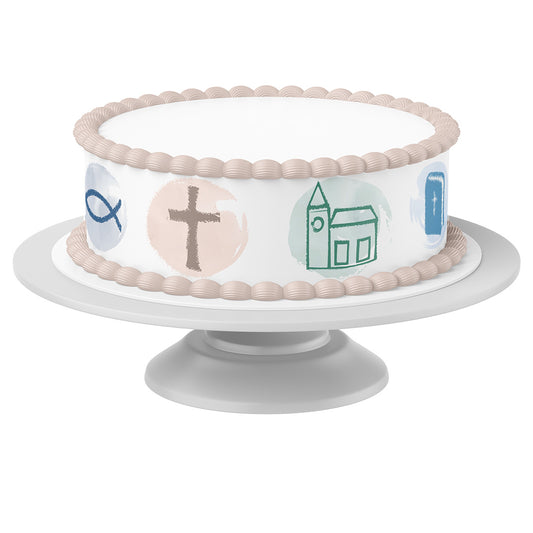Tortenband Kommunion Konfirmation um Torte auf Tortenständer