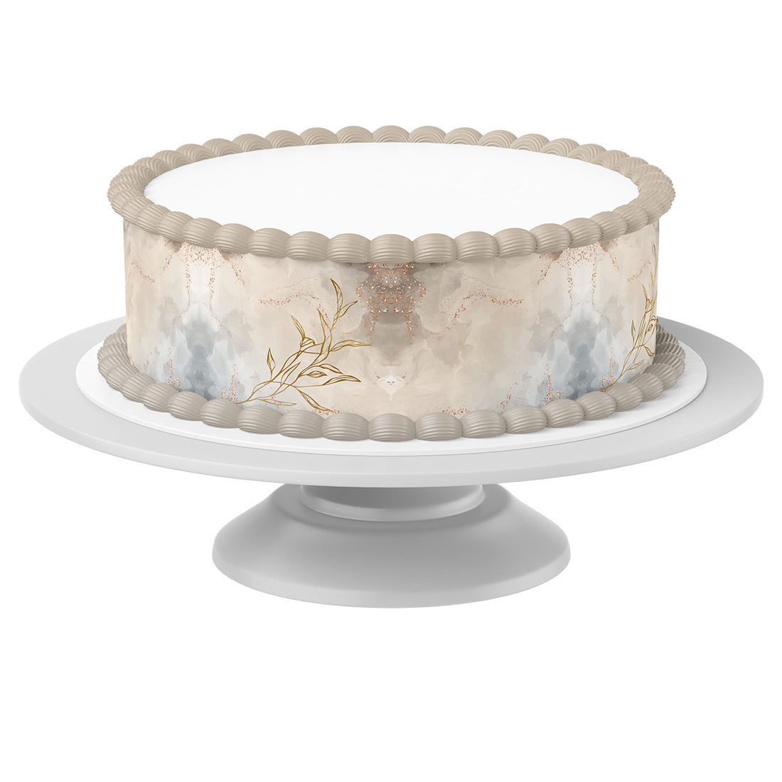 Tortenband Monochrom um Torte auf Tortenständer