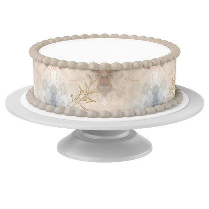 Tortenband Monochrom um Torte auf Tortenständer