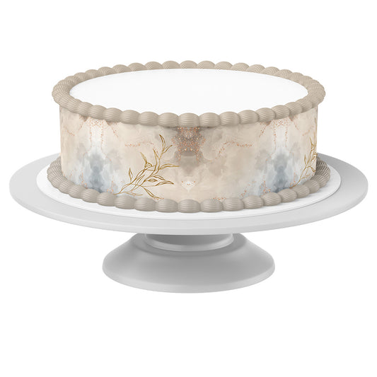 Tortenband Monochrom um Torte auf Tortenständer