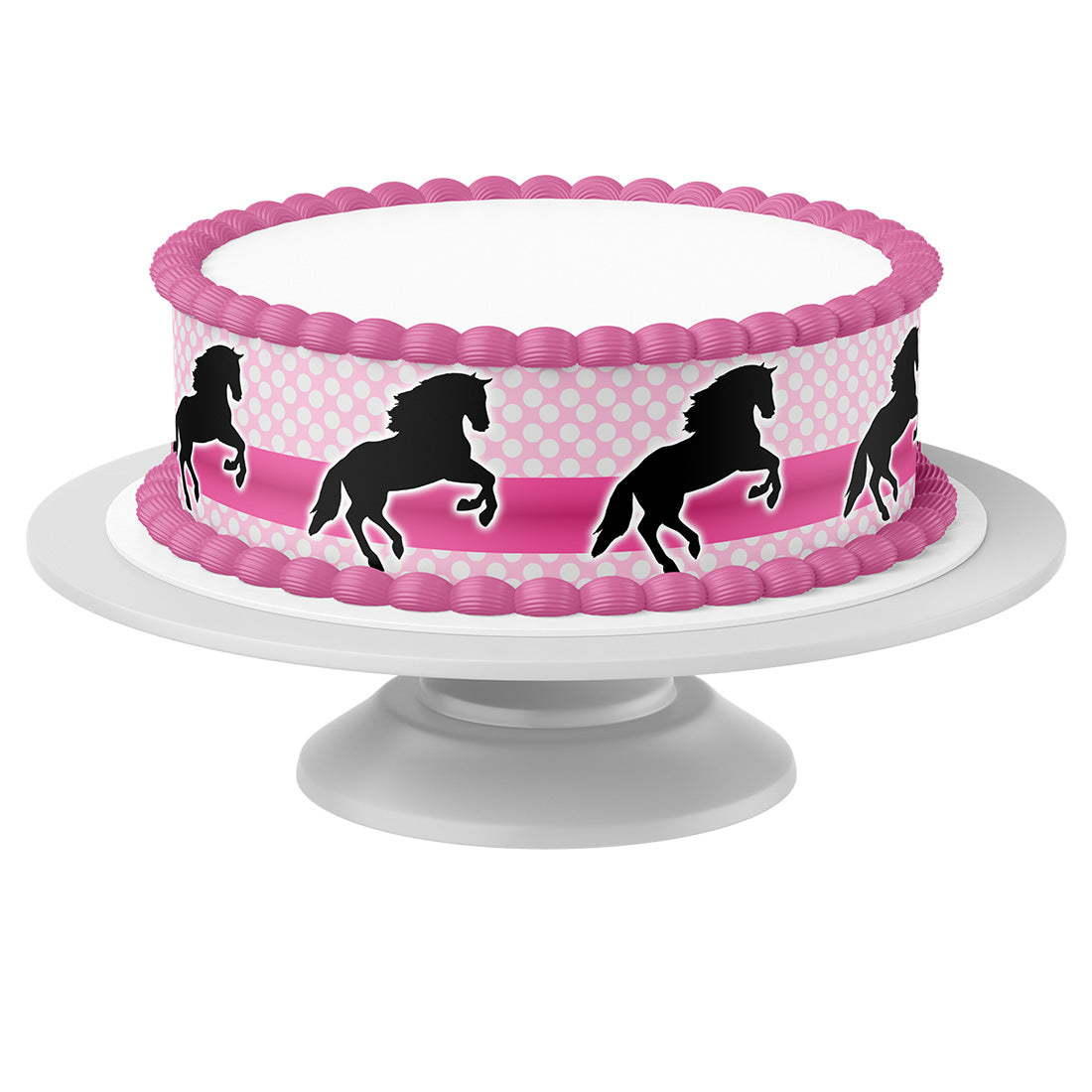 Tortenband um Torte auf Tortenständer