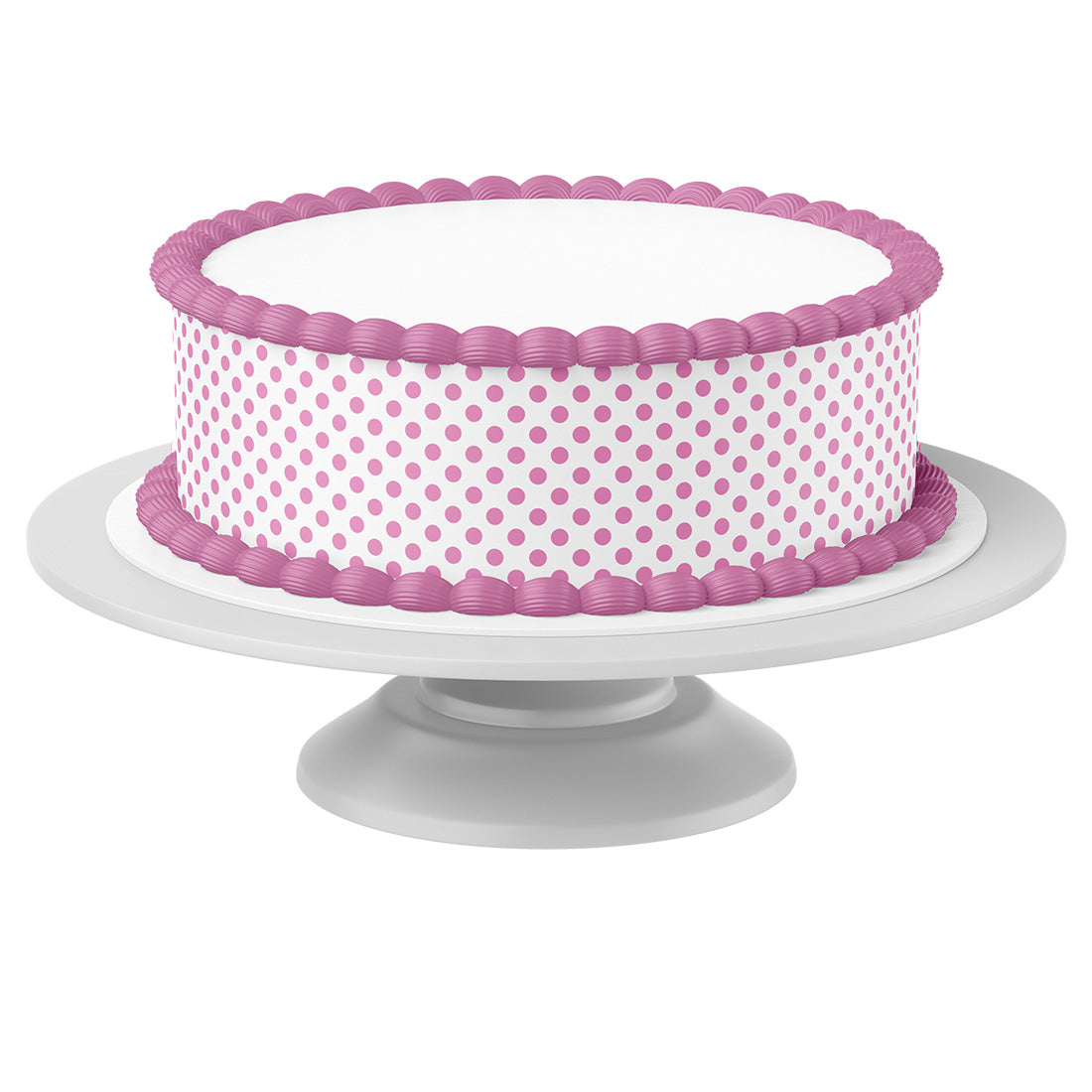 Tortenband rosa Pünktchen essbar - 4 Stück á 24cm x 5cm – Bild 1