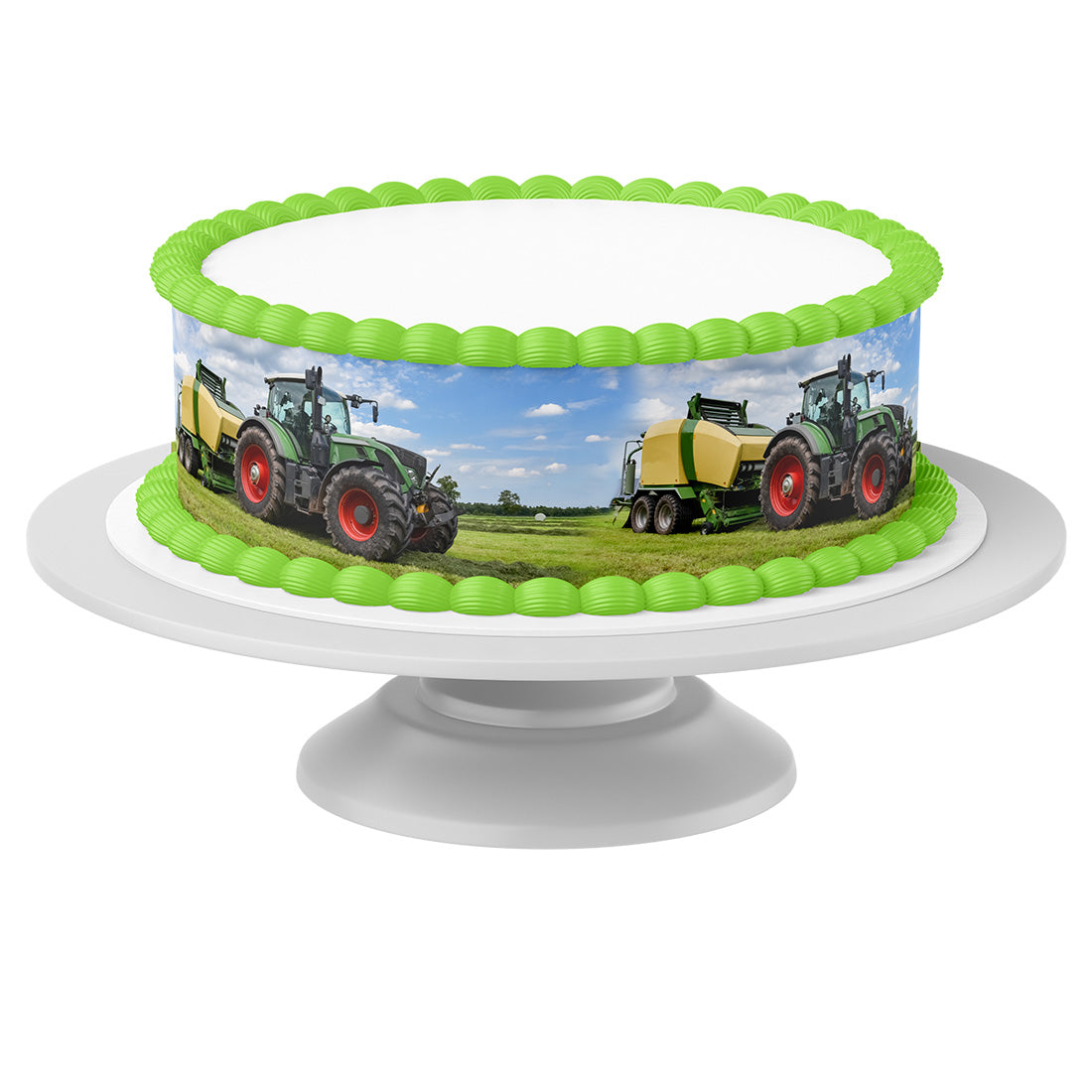 Tortenband Traktor  essbar - 4 Stück á 24cm x 5cm – Bild 1