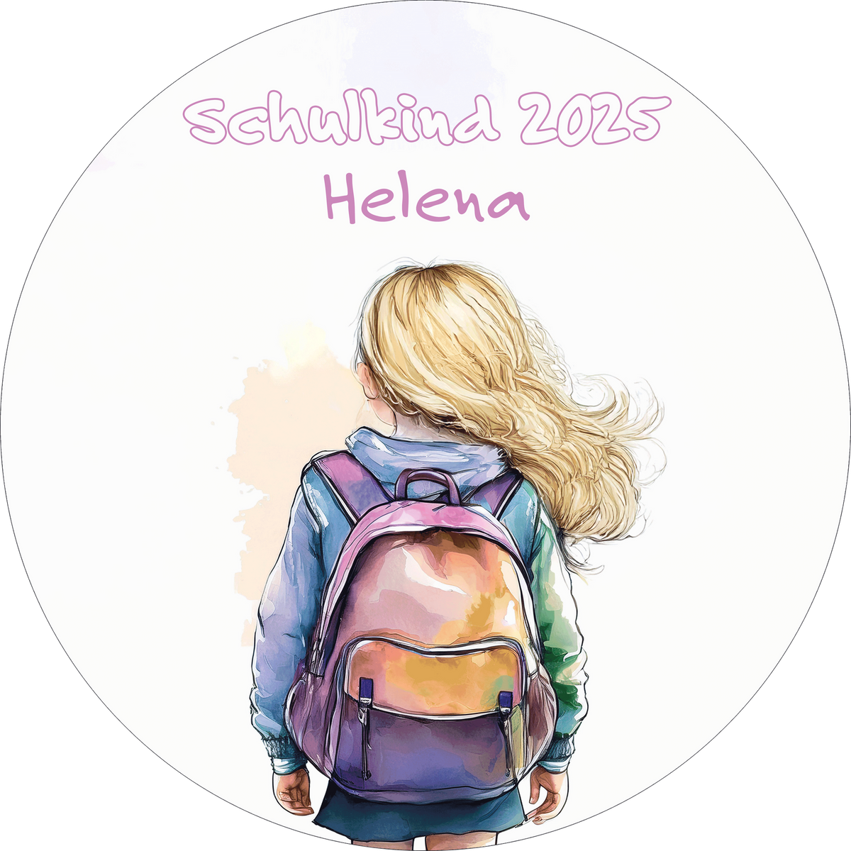 TortenBild Schulmädchen Einschulung blonde Haare