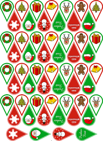 Oblaten Einstecker - Motiv Weihnachten Bunt – Bild 2