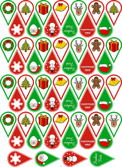 Oblaten Einstecker - Motiv Weihnachten Bunt – Bild 2